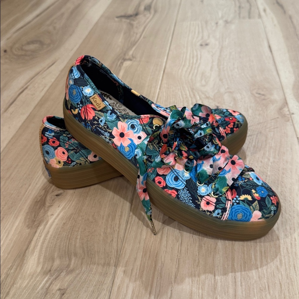 Keds Rifle Paper Floral Platform Sneakers